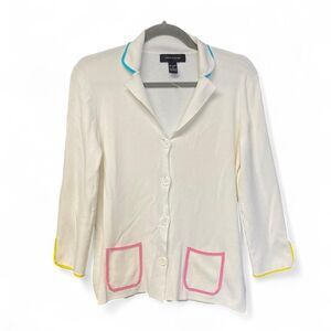Cable & Gauge white knit cardigan size S